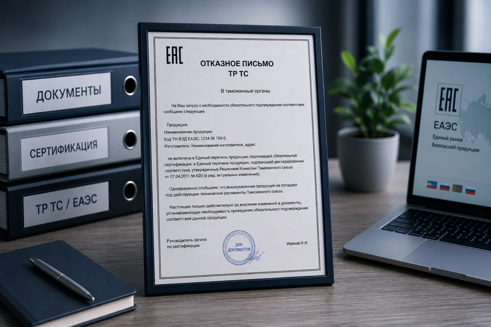 Отказное письмо ТР ТС: оформить под ключ в России