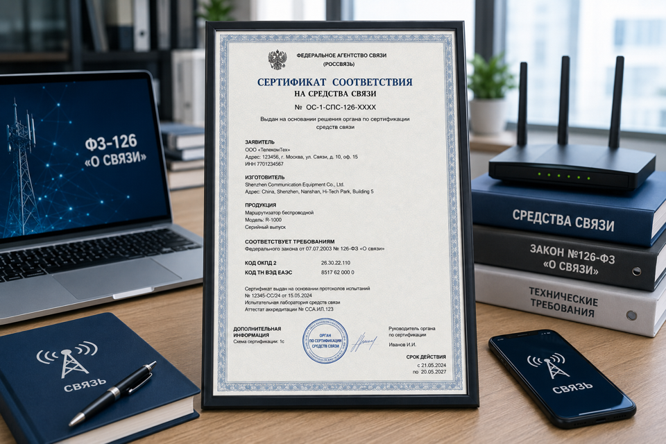 Сертификат 126-ФЗ на средства связи