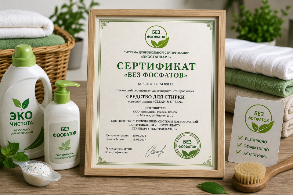 Сертификат «Без фосфатов» на продукцию
