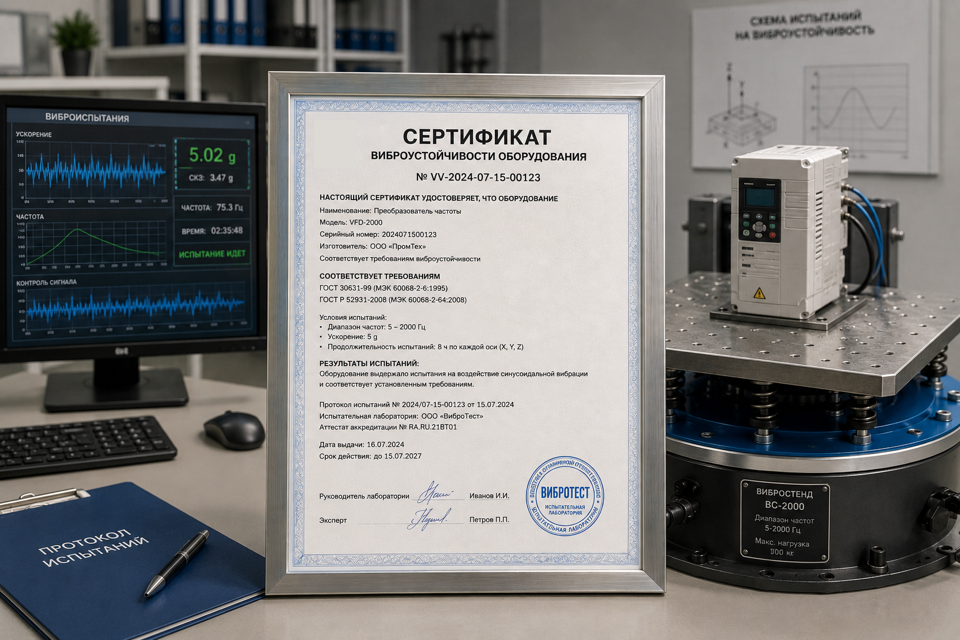 Сертификат виброустойчивости